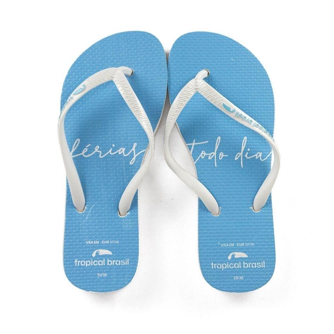Chinelo Flip Flop Tropical Brasil Azul/Branco 1