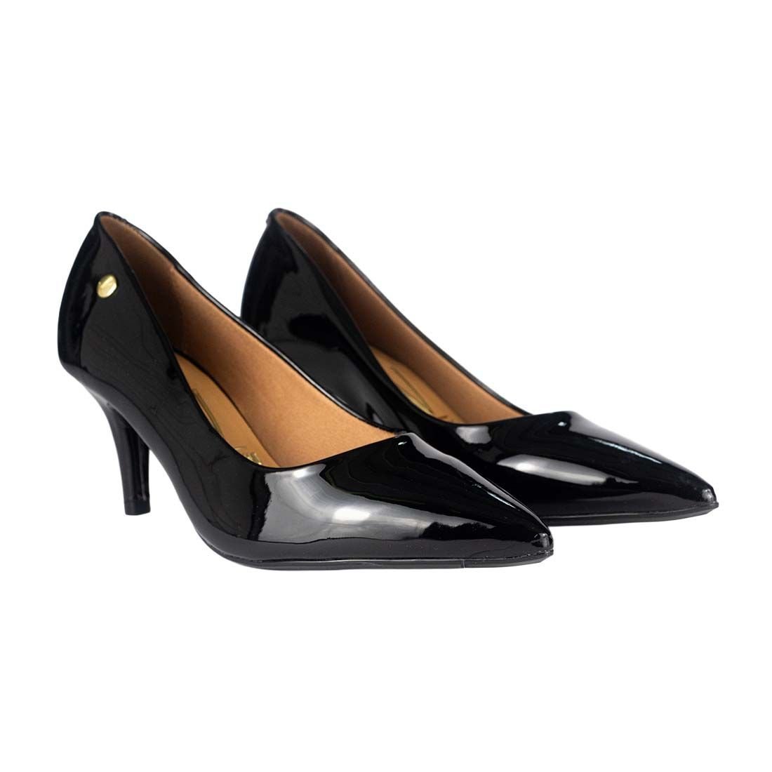 Sapato Scarpin Vizzano Salto Médio Verniz Preto 2