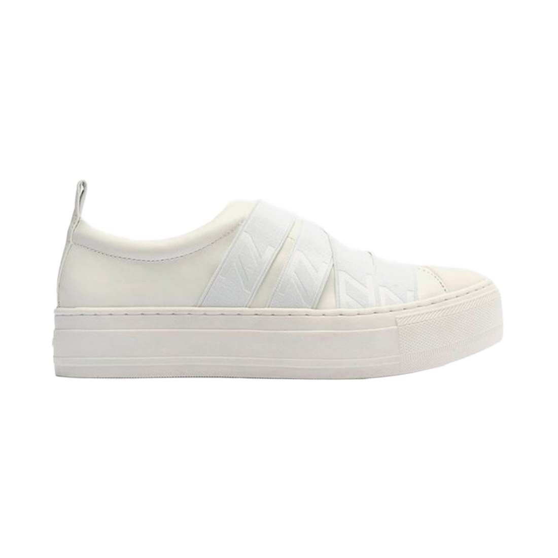 Tênis Arezzo Slip On Flatform Elástico Trendy Branco 1