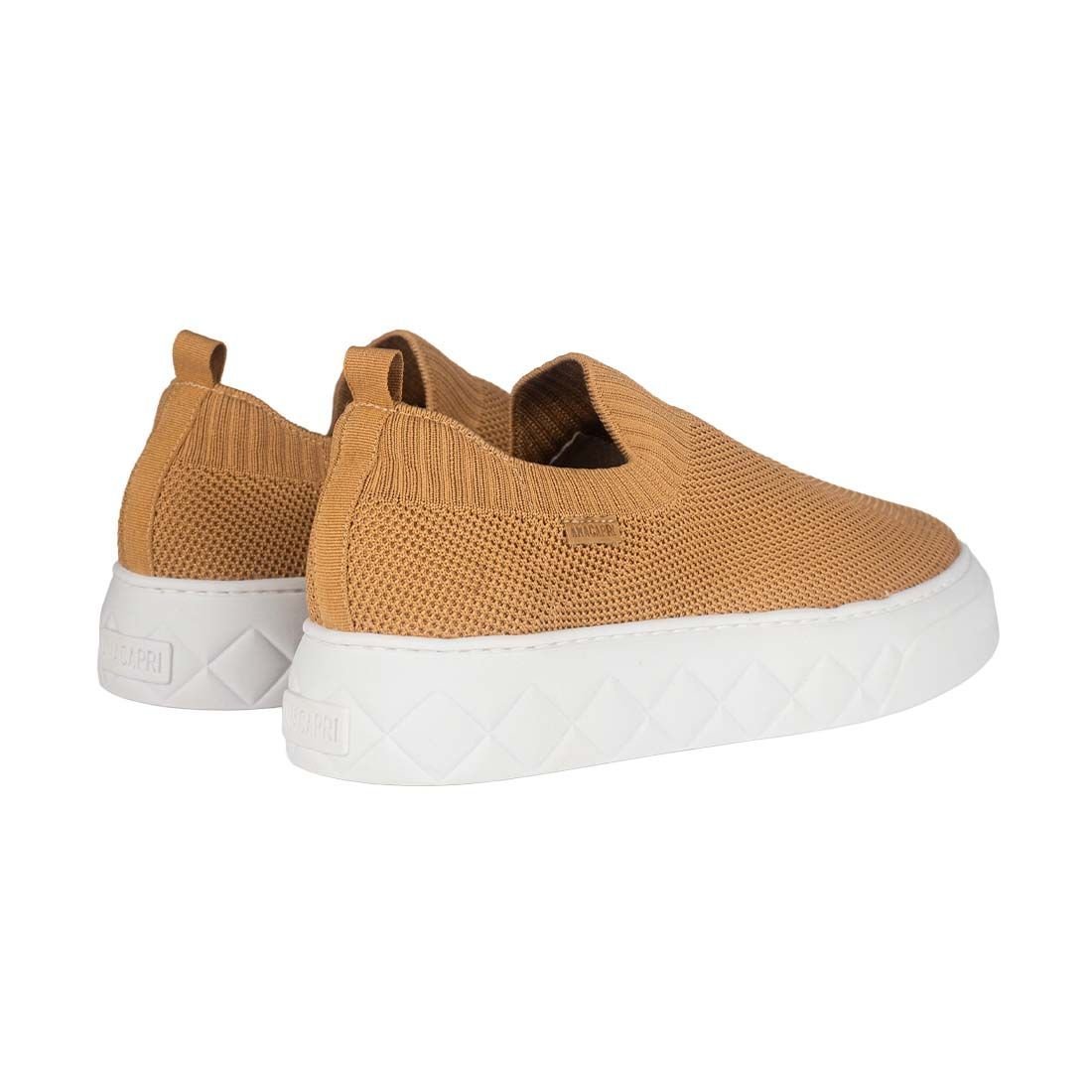 Tênis Slip On Anacapri Knit Plataforma Leve Caramelo 3