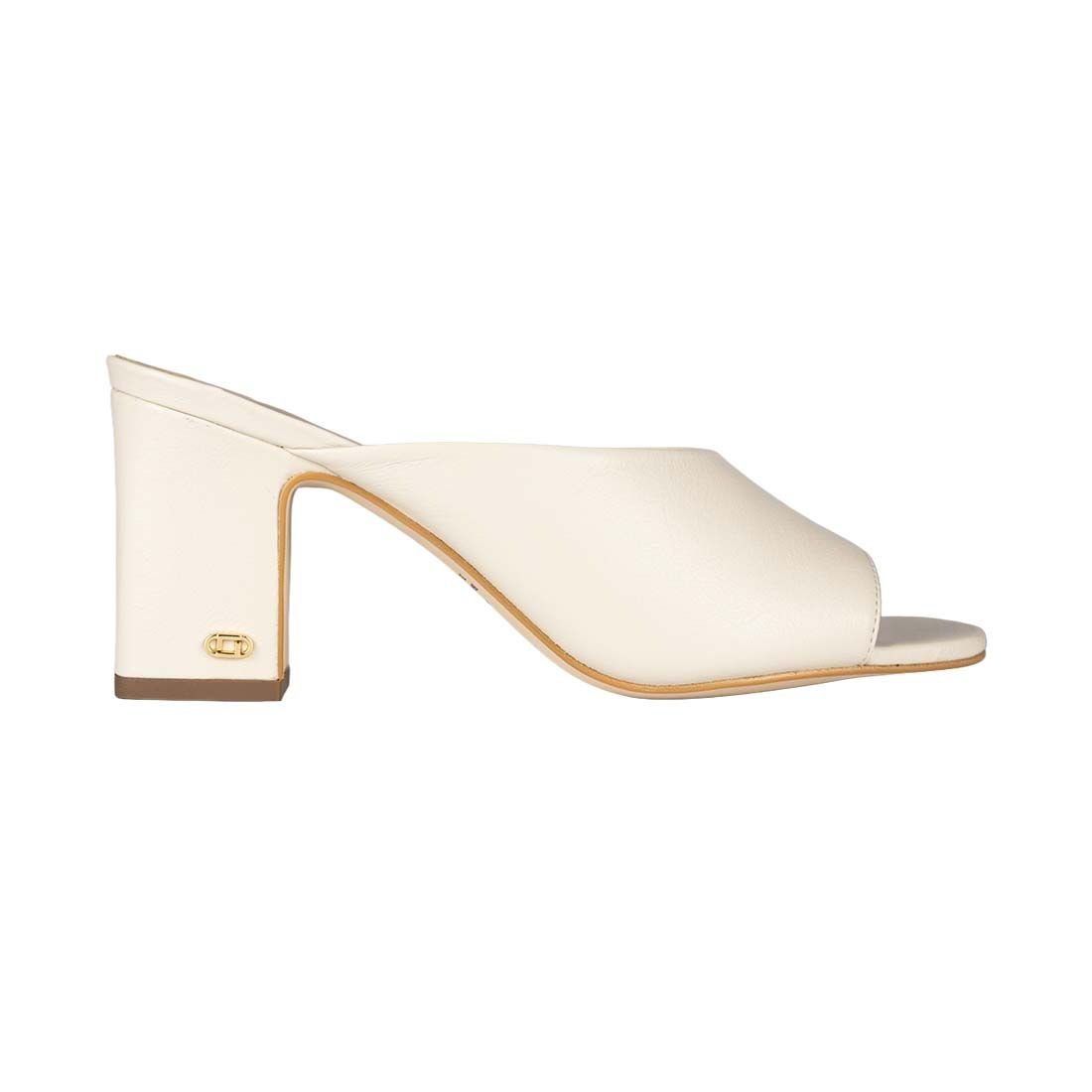 Tamanco Luz da Lua Salto Bloco Casual Elegante Off White 1