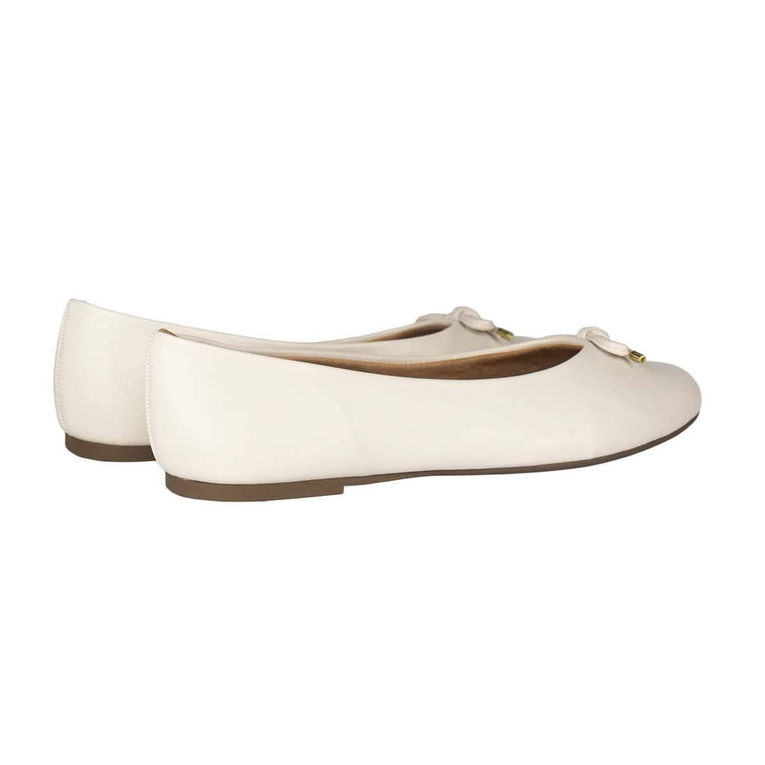 Sapatilha Via Uno Laço Decorativo Off White 3