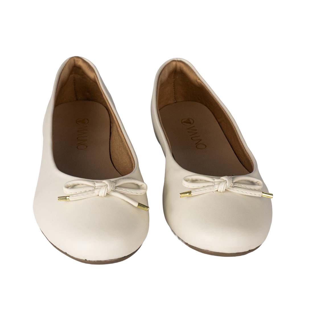 Sapatilha Via Uno Laço Decorativo Off White 6
