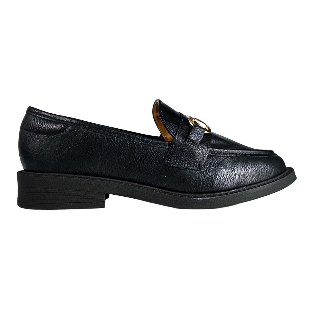 Sapato Mocassim Vizzano Detlahe Metal Preto 1