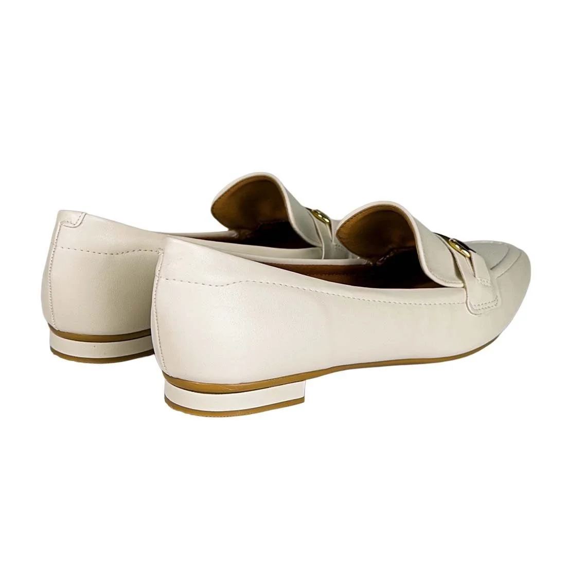 Sapato Mocassim Vizzano Enfeite Metalizado Branco 3