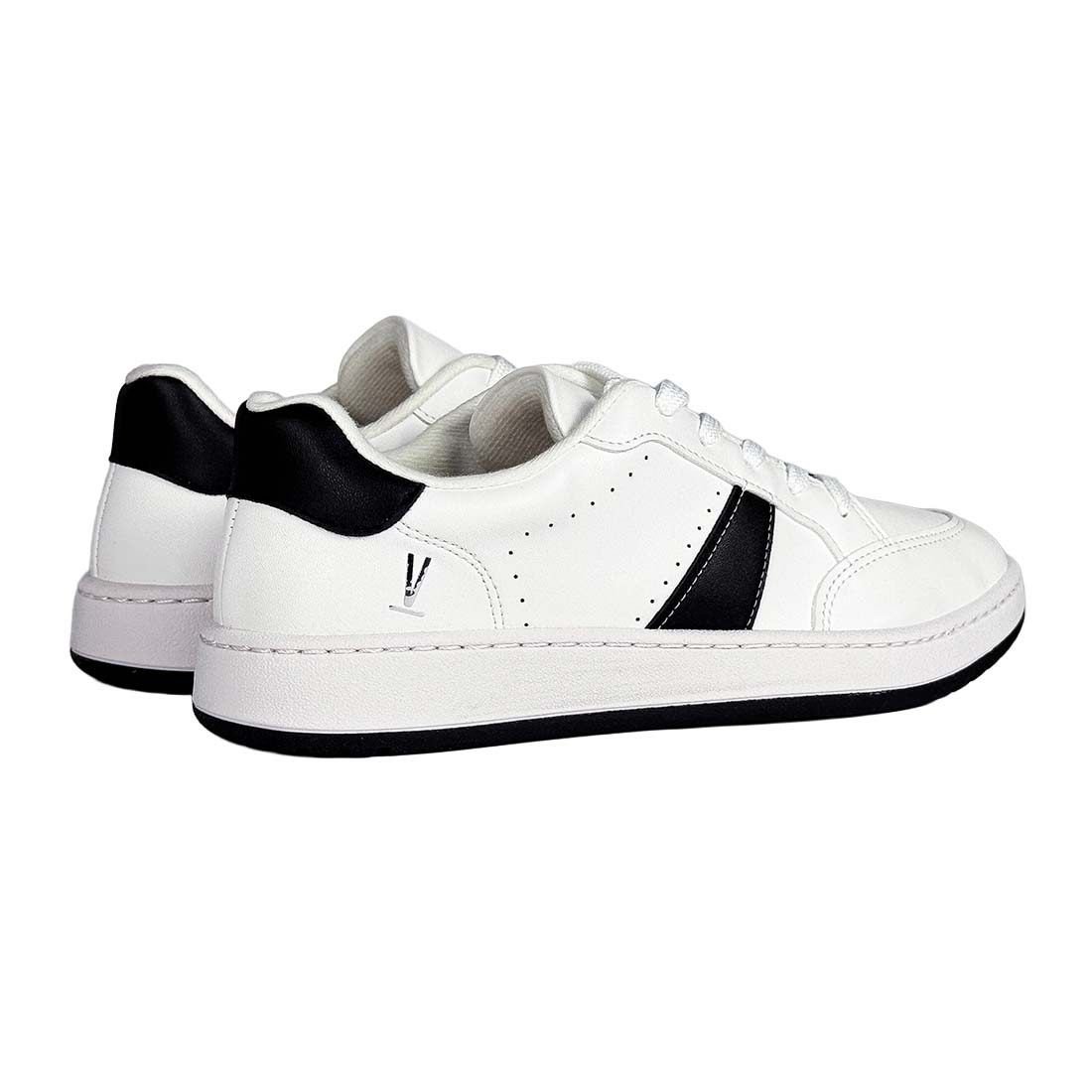 Tênis Vizzano Casual com Detalhe Lateral Branco/Preto 3