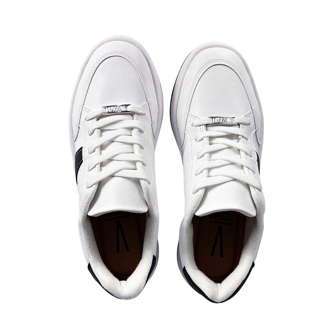 Tênis Vizzano Casual com Detalhe Lateral Branco/Preto 6