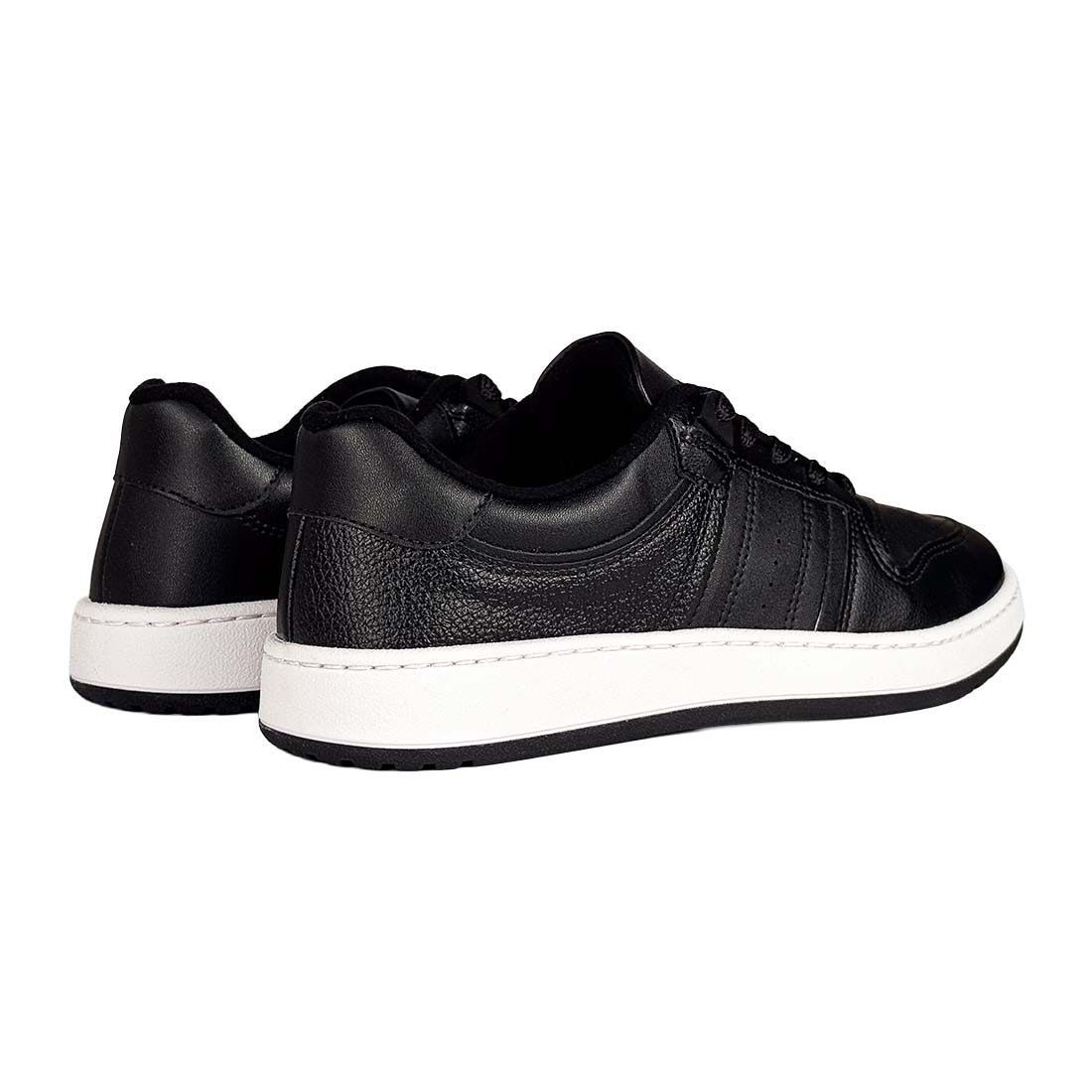 Tênis Vizzano Casual com Listras Laterais Preto 3