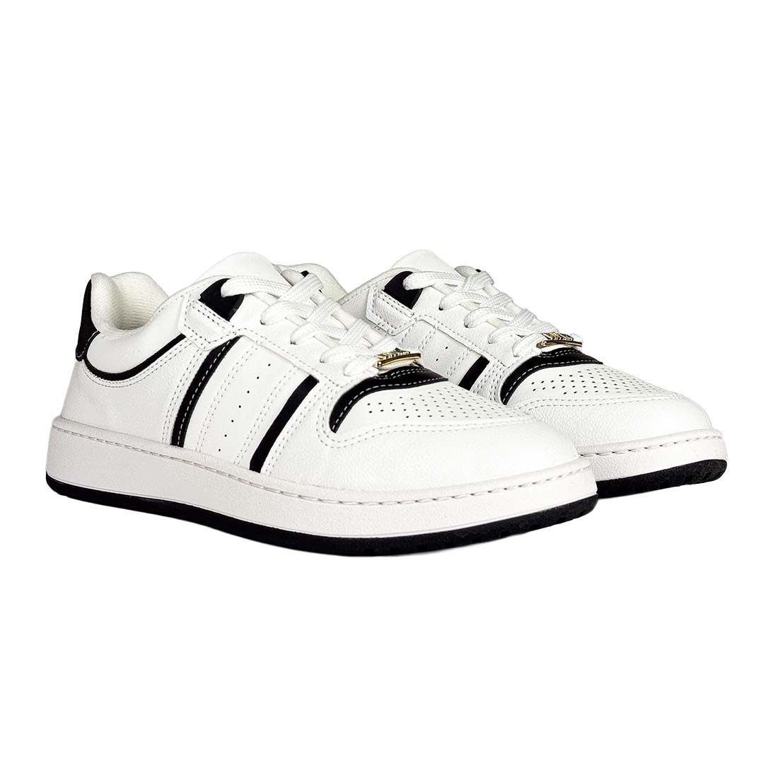 Tênis Vizzano Casual com Listras Laterais Branco 2