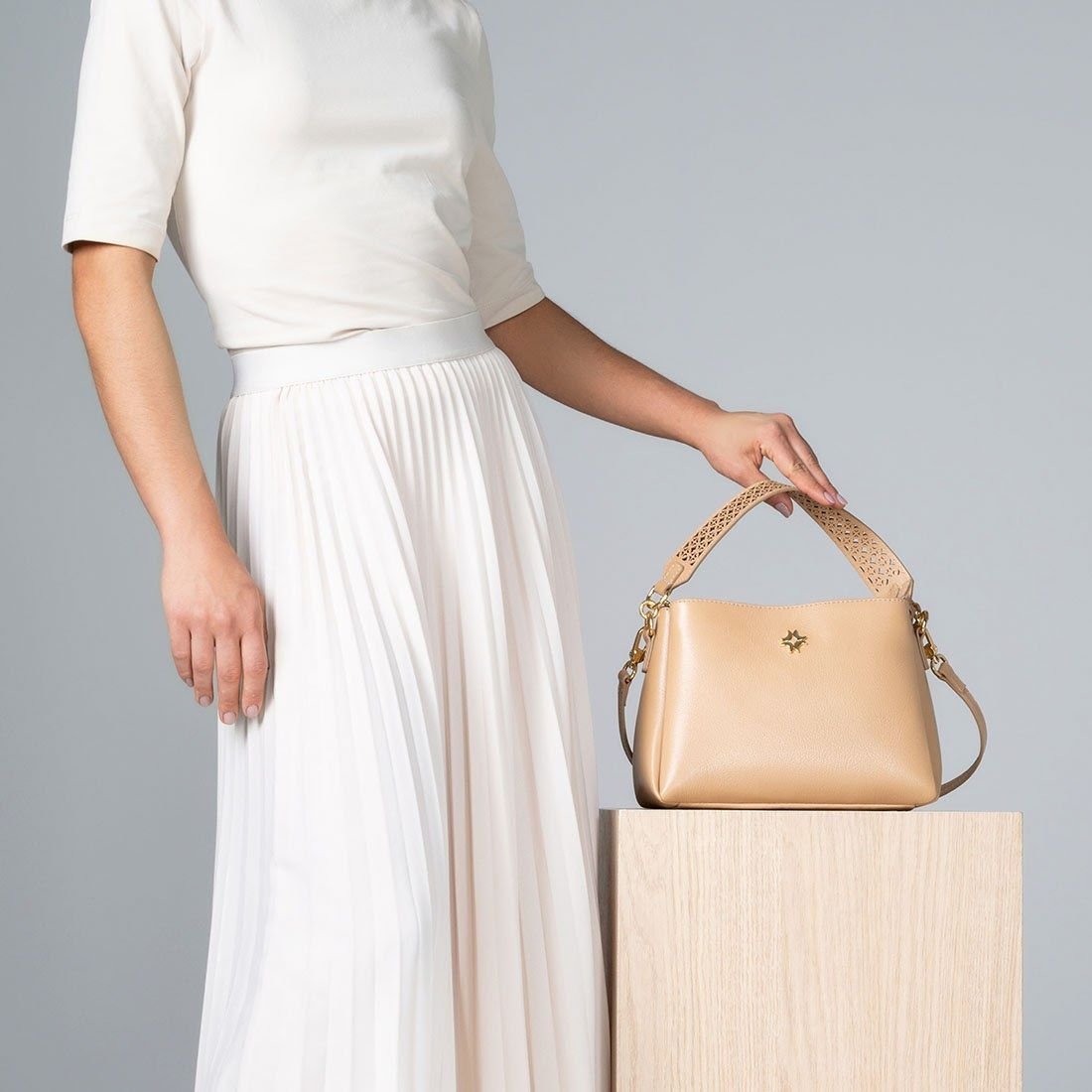 Bolsa Luz da Lua Tote Média Atacama Camel 5