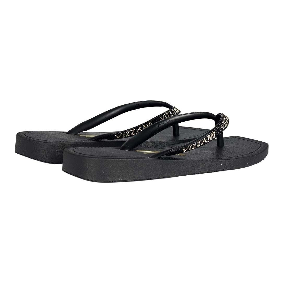 Chinelo Vizzano Rasteiro Tira Fina Metalizado - 6531.105.30158 Preto 4