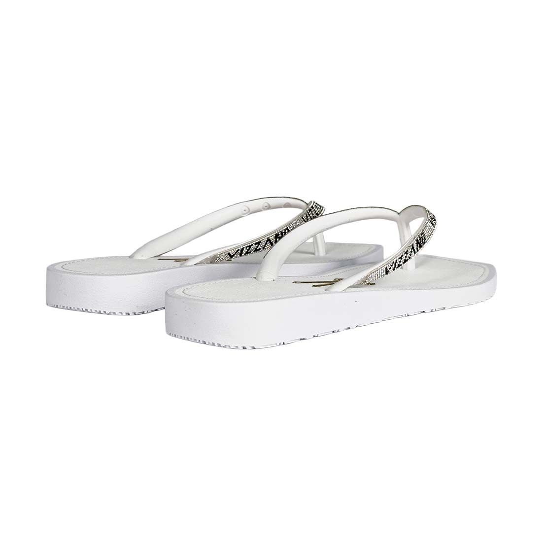 Chinelo Vizzano Rasteiro Tira Fina Metalizado Branco 4