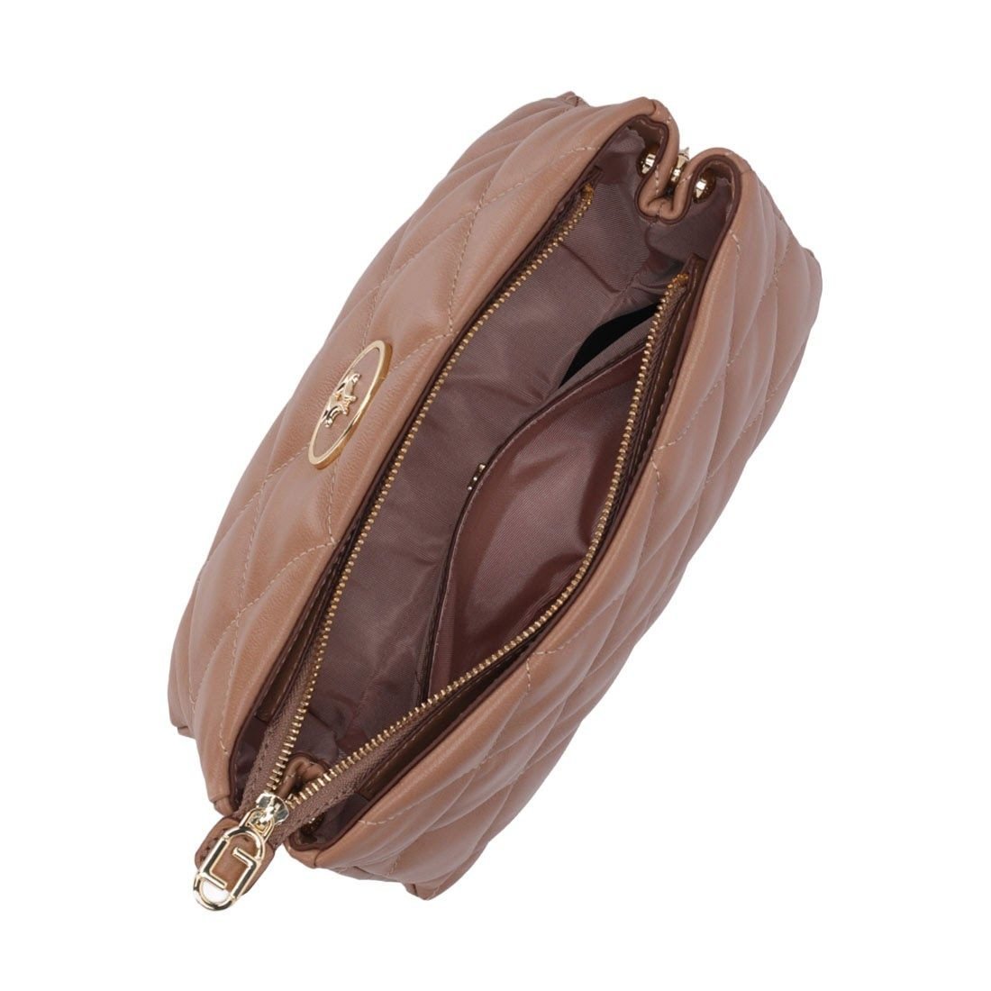 Bolsa Luz da Lua Tiracolo Média MatelassIe Caramelo 4