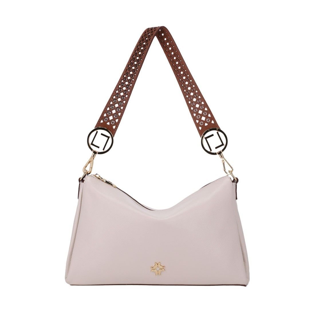 Bolsa Luz da Lua Baguete Alça Trabalhada