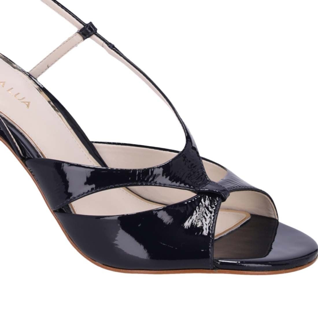 Sandália Luz da Lua Salto Bloco Verona Azul Marinho 4