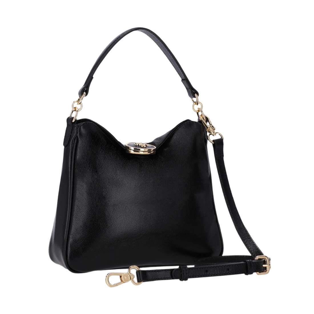 Bolsa Luz da Lua Hobo com Alça Tiracolo Preto 3