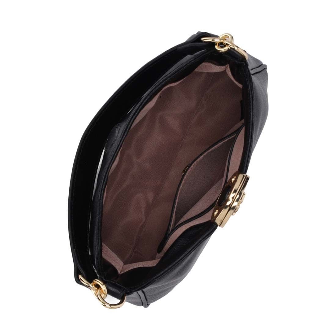 Bolsa Luz da Lua Hobo com Alça Tiracolo Preto 4