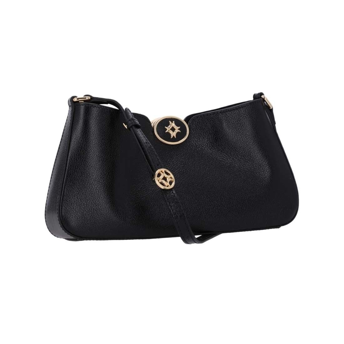 Bolsa Luz da Lua Baguete Logo Oval Preto 3