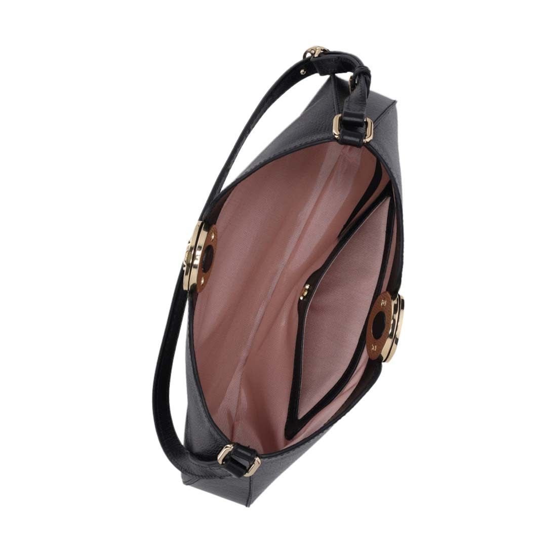 Bolsa Luz da Lua Baguete Logo Oval Preto 4