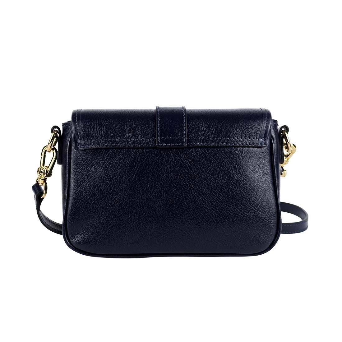 Bolsa Luz da Lua Tiracolo Fecho Argola Azul Marinho 2