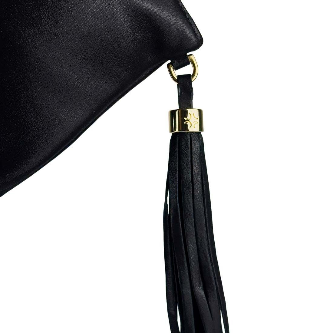 Bolsa Luz da Lua Clutch com Corrente Preto 5