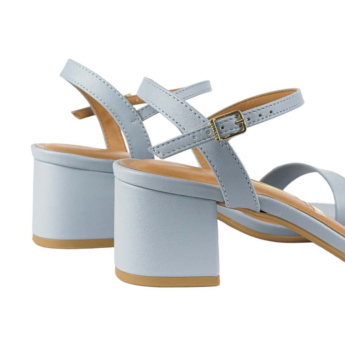 Sandália Vizzano Salto Bloco Médio Tira Fina Azul 6