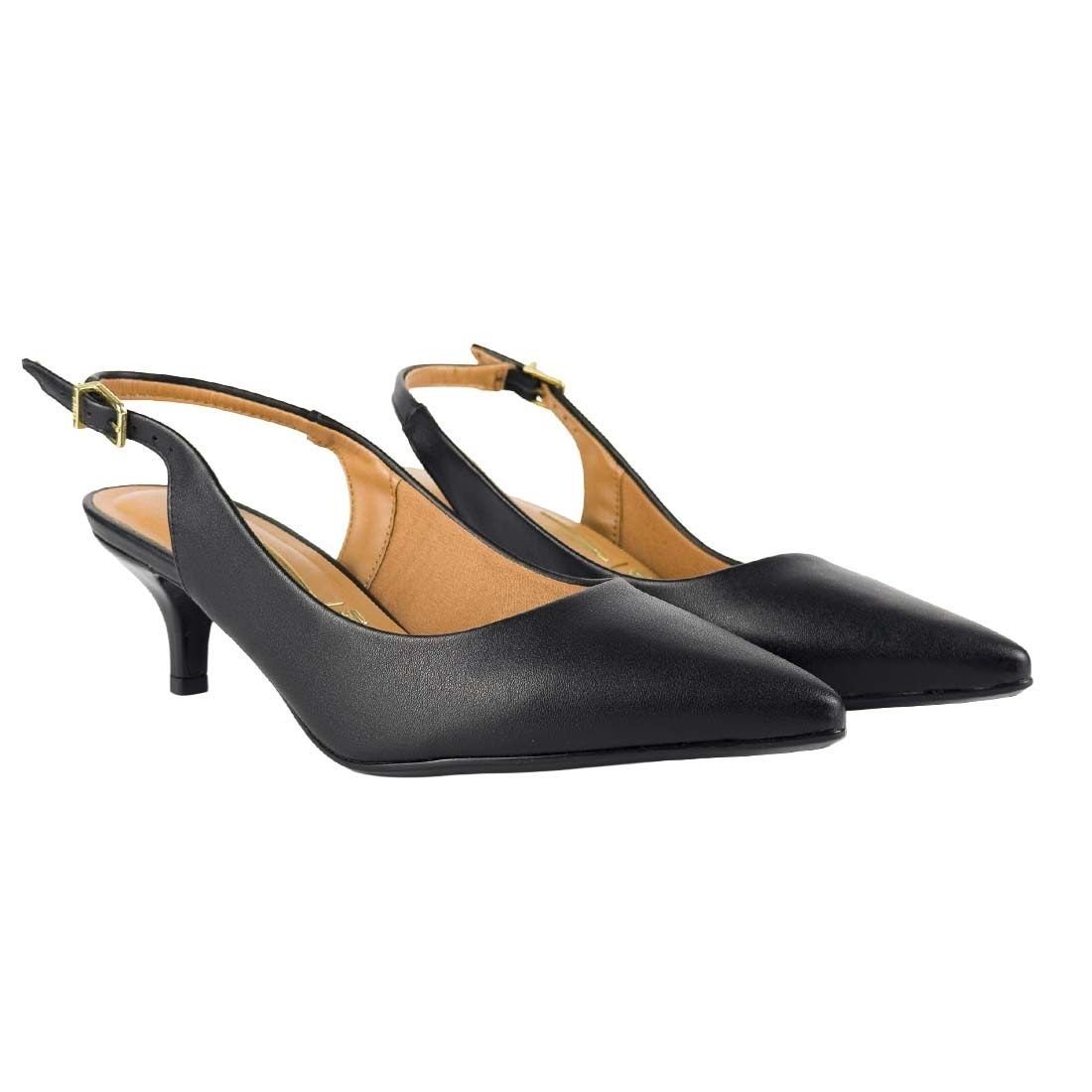 Sapato Scarpin Vizzano Slingback Salto Fino Preto 2