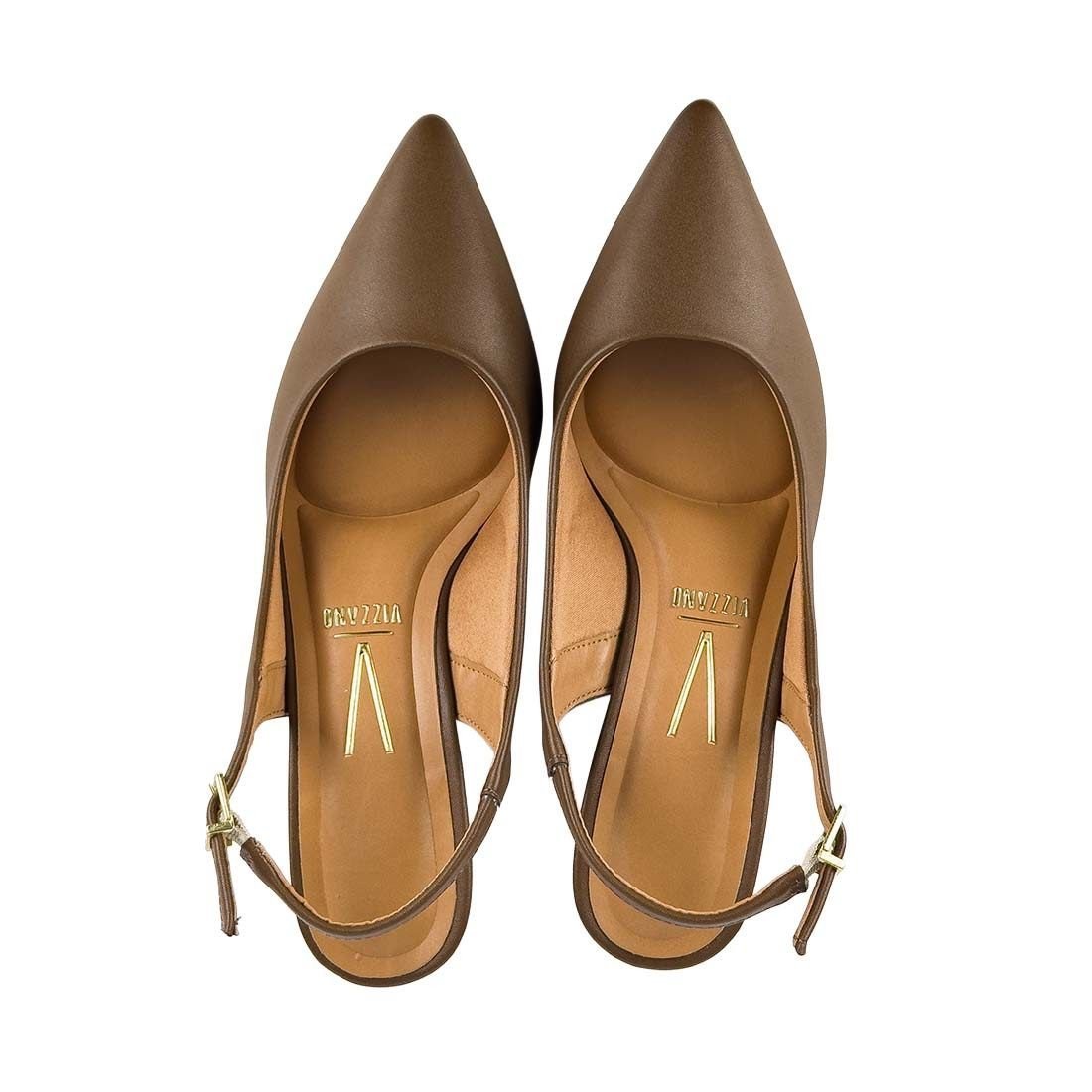 Sapato Scarpin Vizzano Slingback Salto Fino Preto 11