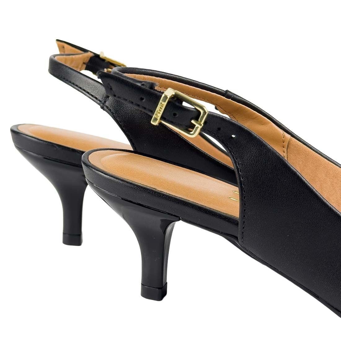 Sapato Scarpin Vizzano Slingback Salto Fino Preto 6