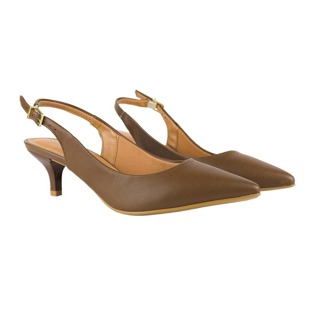 Sapato Scarpin Vizzano Slingback Salto Fino Preto 8