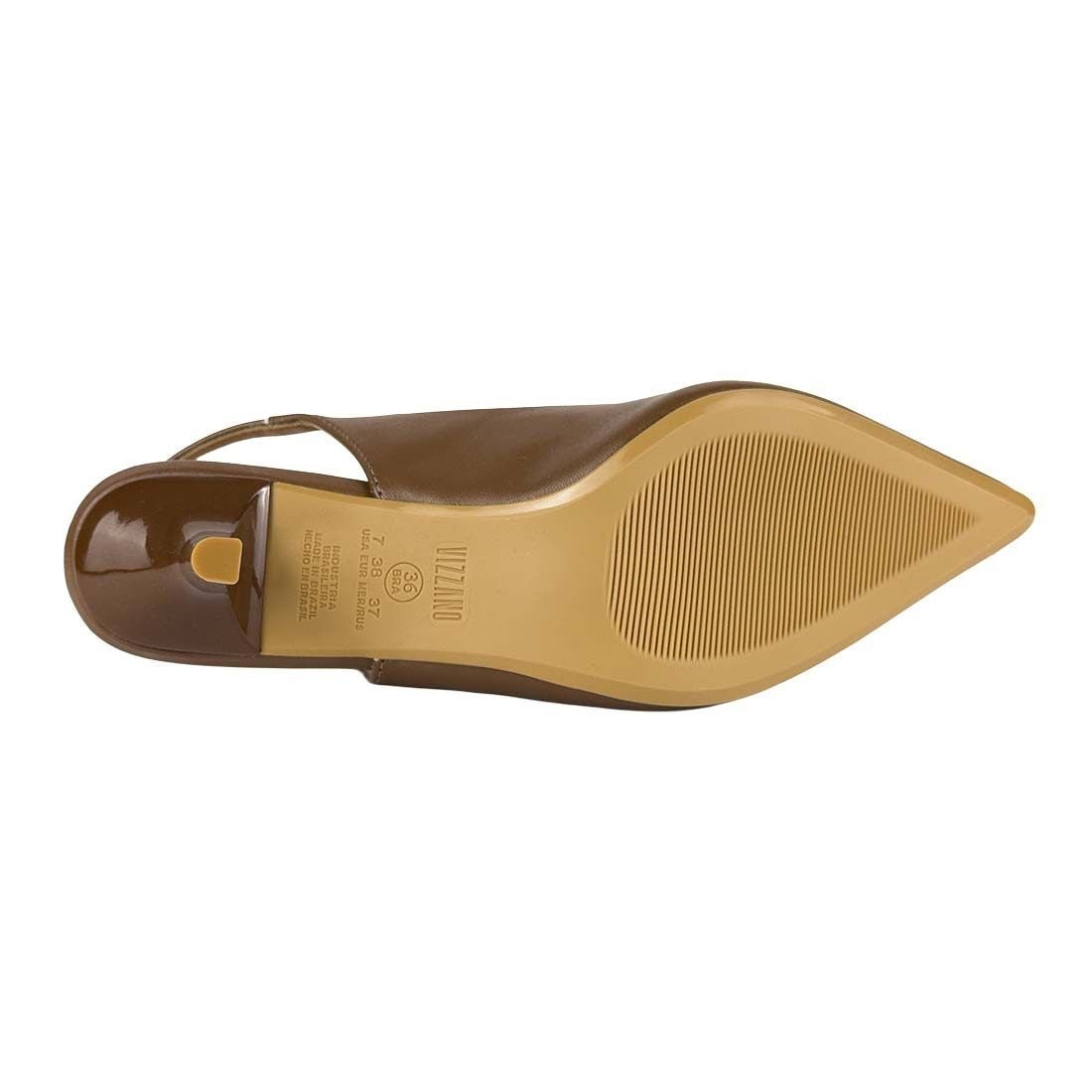 Sapato Scarpin Vizzano Slingback Salto Fino Preto 10