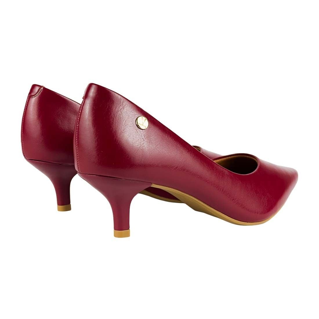 Sapato Scarpin Vizzano Salto Baixo Bico Fino Vermelho 3