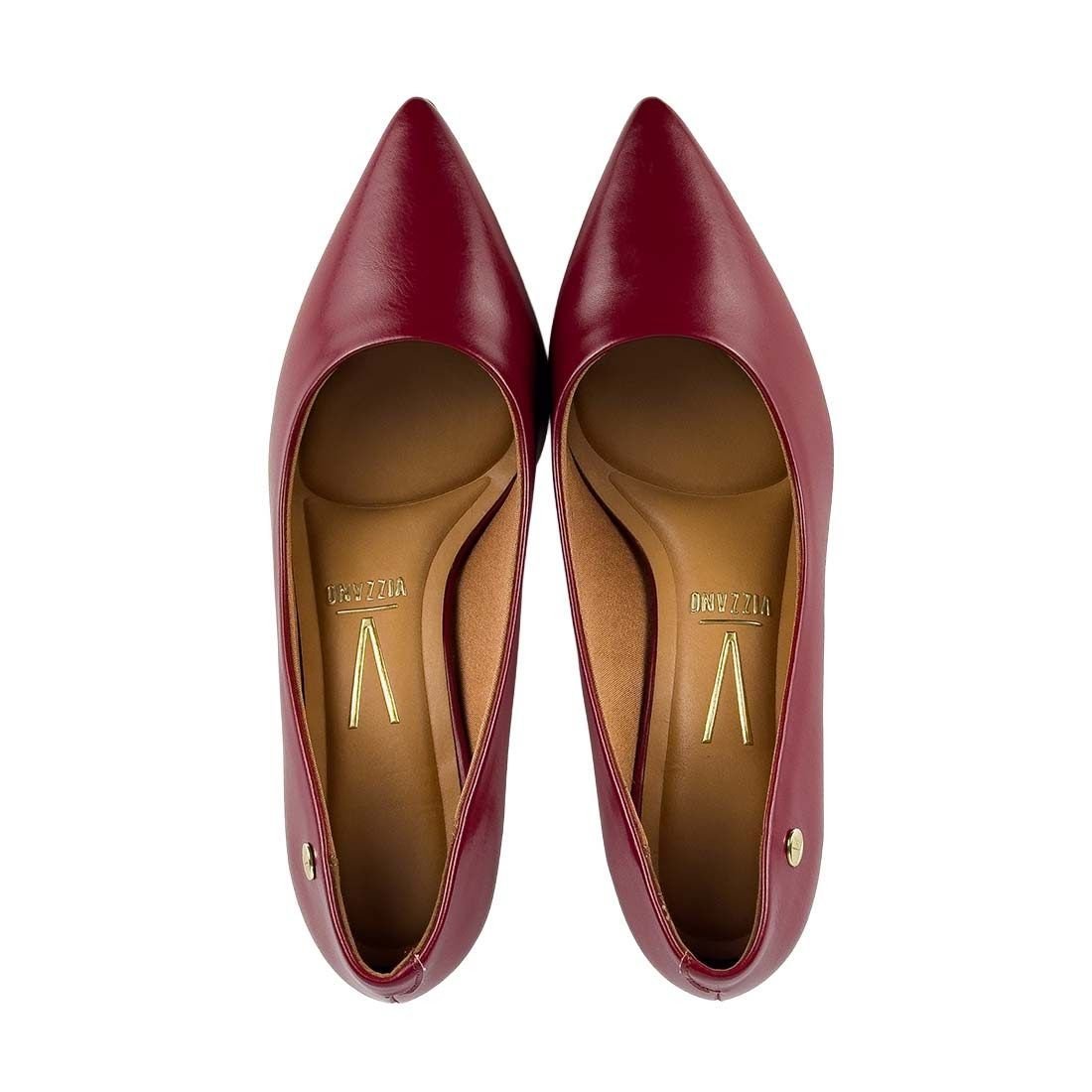 Sapato Scarpin Vizzano Salto Baixo Bico Fino Vermelho 5