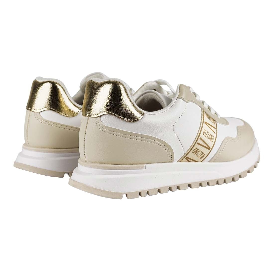Tênis Vizzano Casual com Detalhe Dourado Branco 3