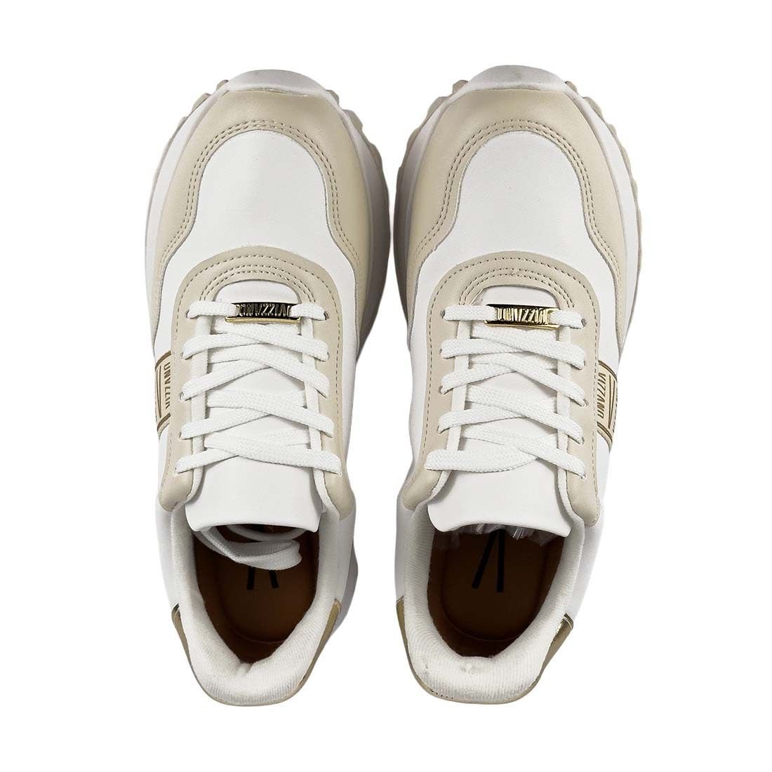 Tênis Vizzano Casual com Detalhe Dourado Branco 5