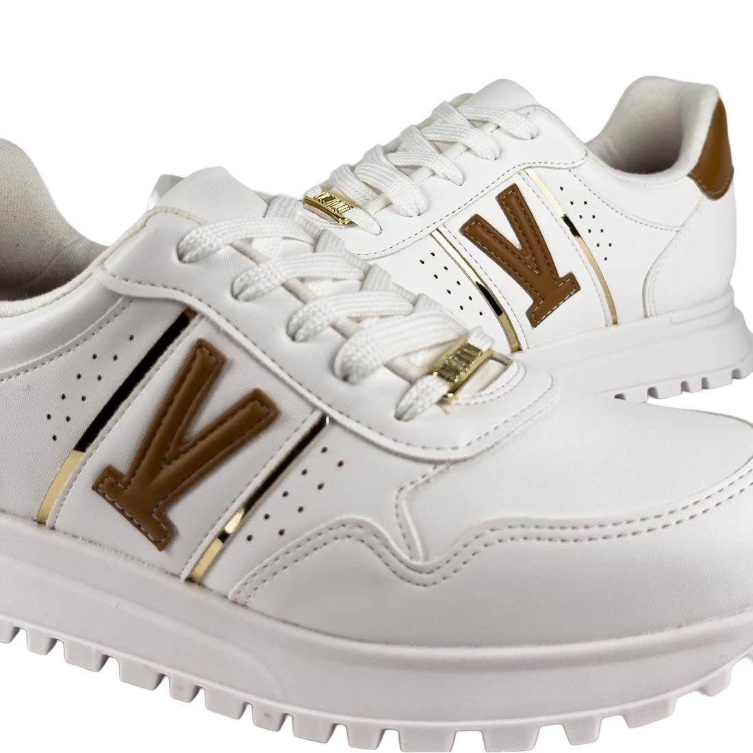 Tênis Vizzano Casual com Detalhes Contrastantes Branco 6
