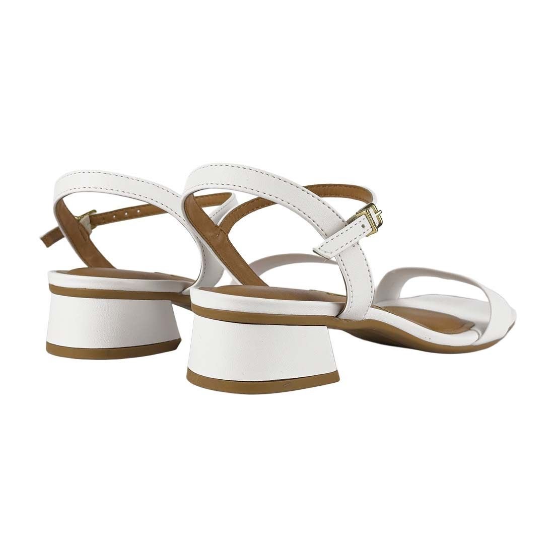 Sandália Vizzano Salto Bloco Baixo Tira Fina Branco 3