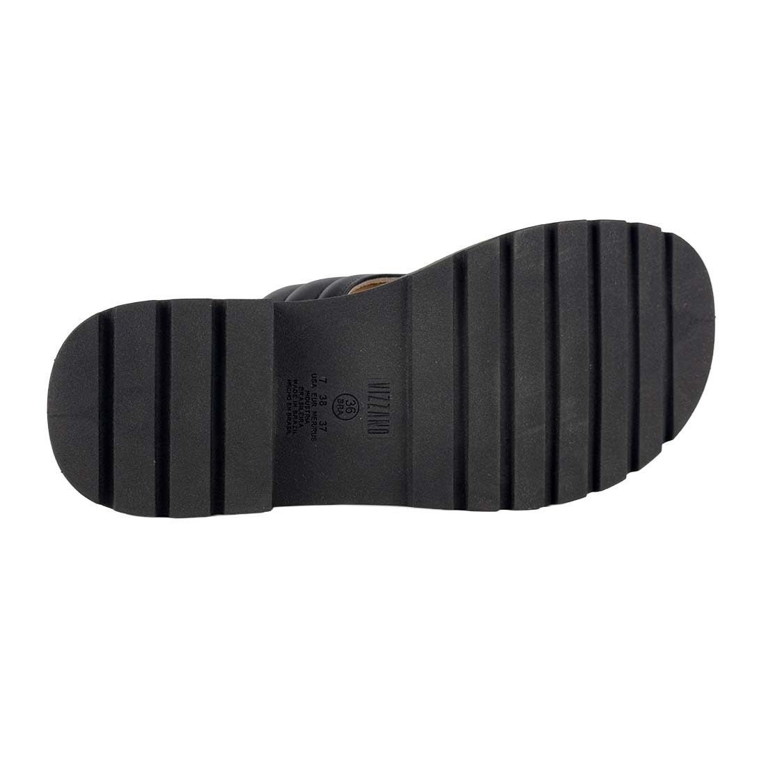 Chinelo Vizzano Plataforma com Tiras Largas Preto 6