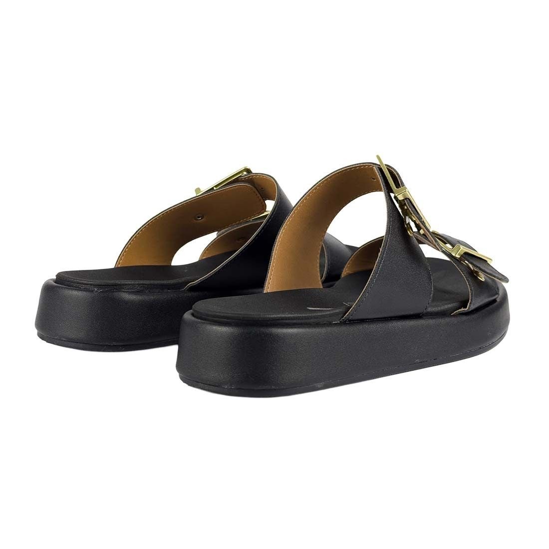 Sandália Papete Vizzano Plataforma com Fivelas Preto 3