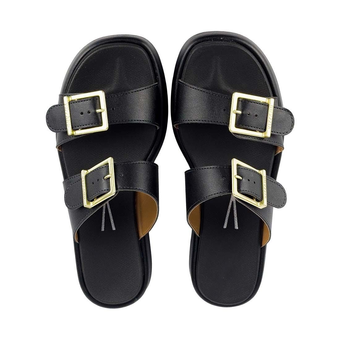 Sandália Papete Vizzano Plataforma com Fivelas Preto 5