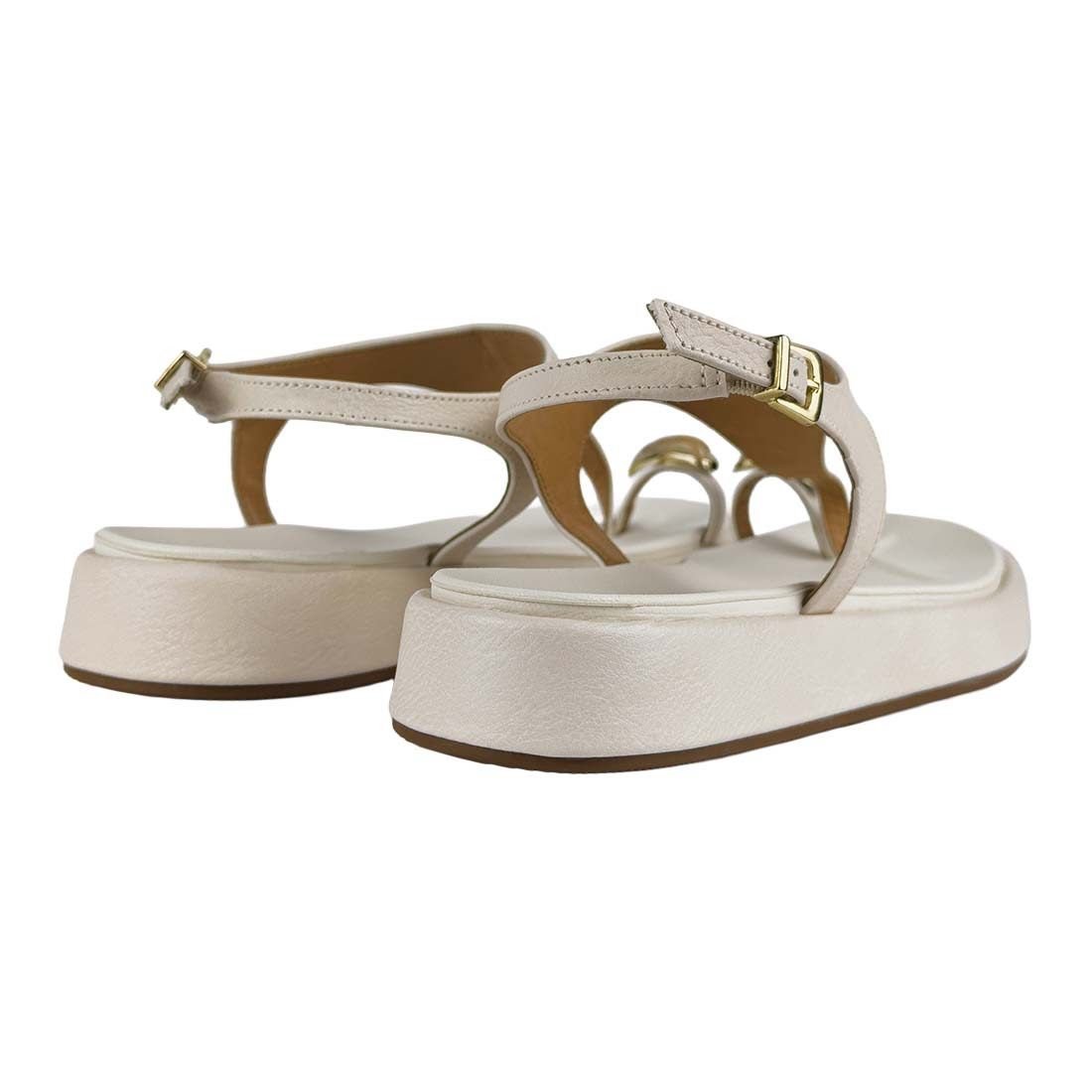 Sandália Vizzano Rasteira Tira no Dedo com Fivela Off White 3