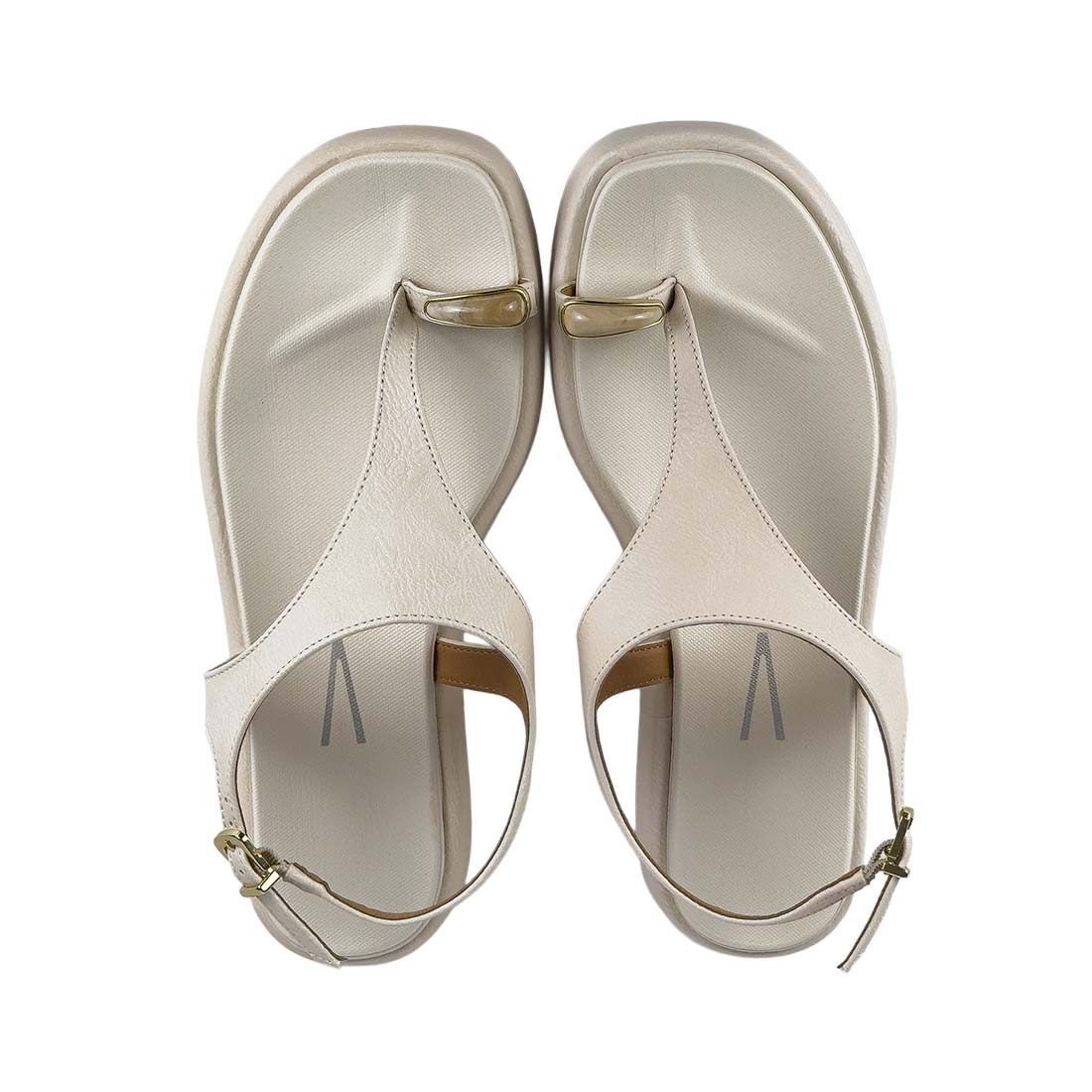 Sandália Vizzano Rasteira Tira no Dedo com Fivela Off White 4