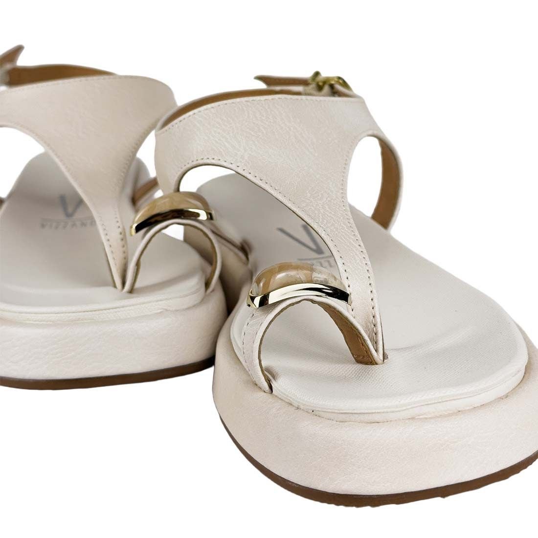 Sandália Vizzano Rasteira Tira no Dedo com Fivela Off White 5