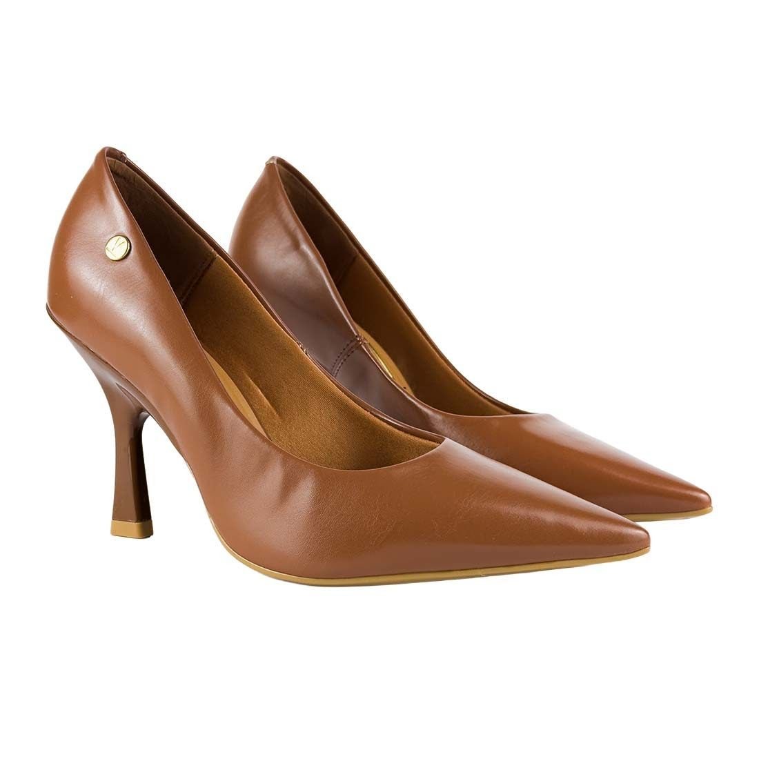 Sapato Scarpin Vizzano Salto Alto Fino Bico Fino Marrom 2