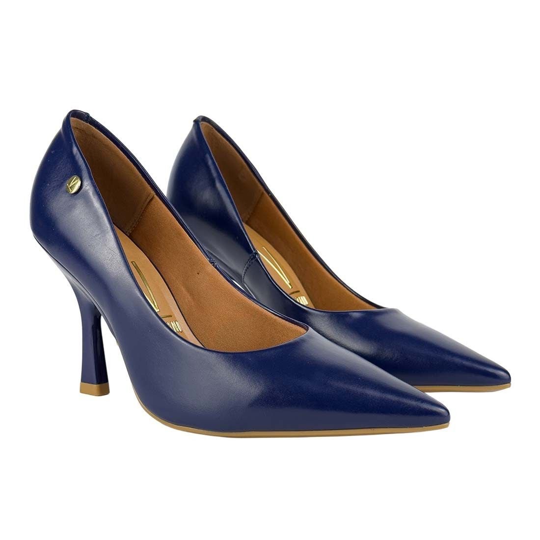 Sapato Scarpin Vizzano Salto Alto Fino Bico Fino Azul 2