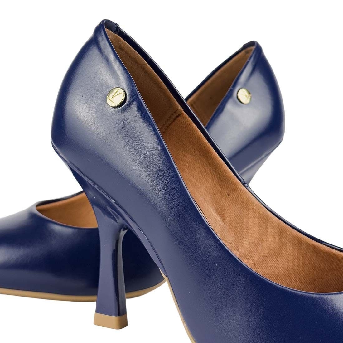 Sapato Scarpin Vizzano Salto Alto Fino Bico Fino Azul 4