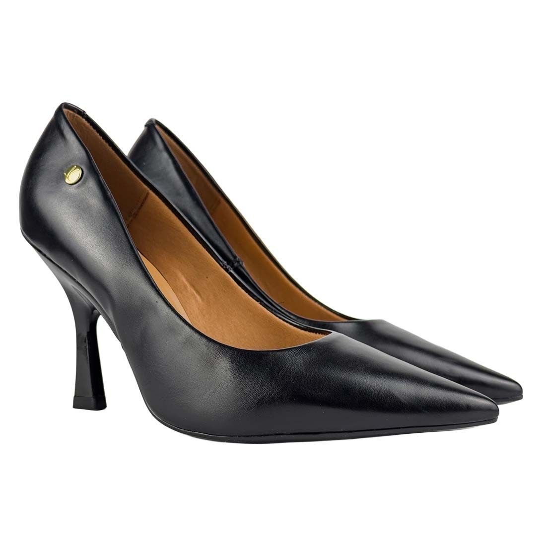 Sapato Scarpin Vizzano Salto Alto Fino Bico Fino Preto 2