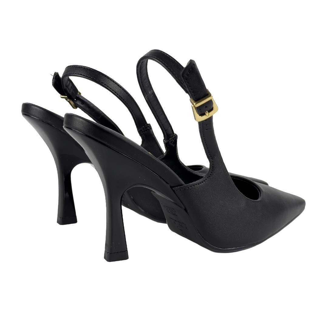 Sapato Scarpin Vizzano Slingback Salto Alto Fino Preto 3