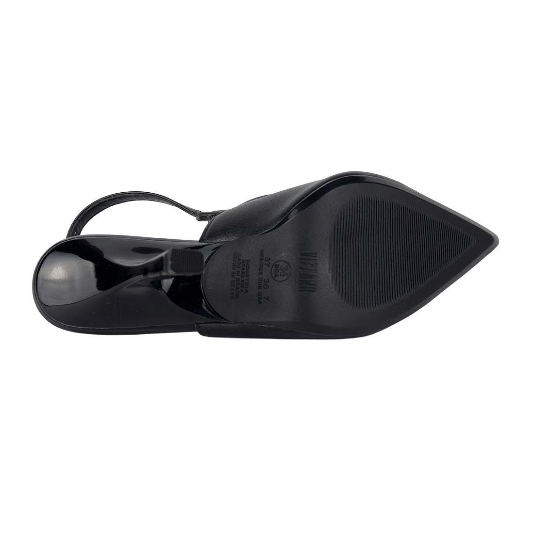 Sapato Scarpin Vizzano Slingback Salto Alto Fino Preto 6