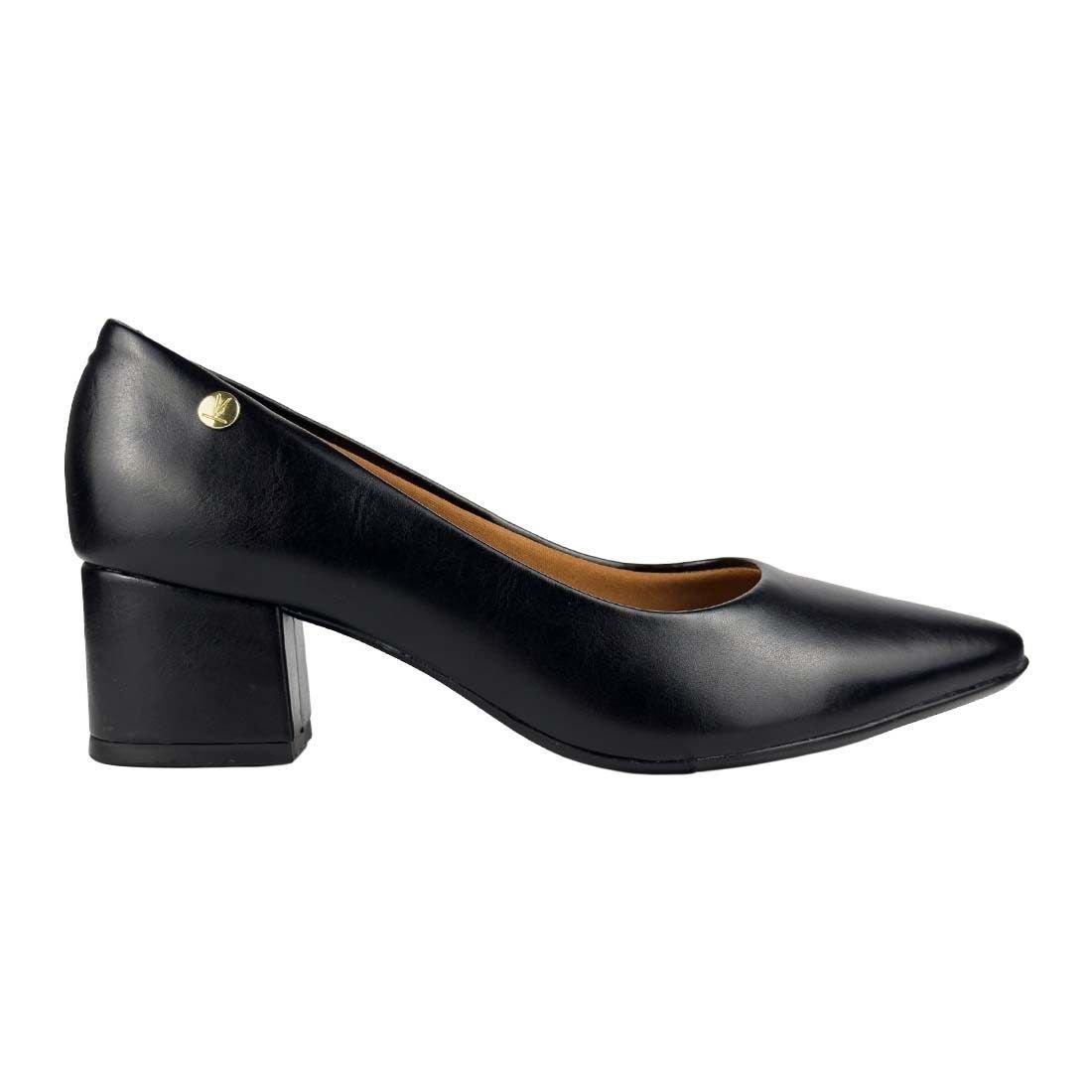 Sapato Scarpin Vizzano Bico Fino Salto Bloco Napa Garda